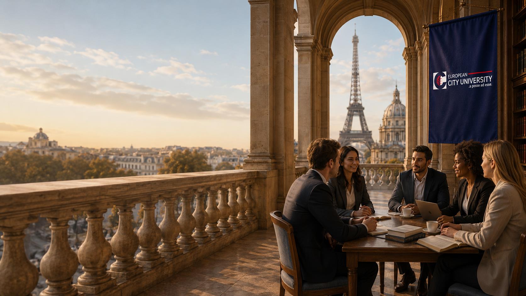 European City University learners in Paris
